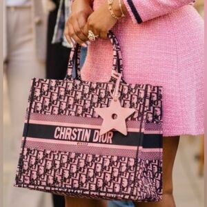 DIOR Pink Leather Bag Charm, NWOT